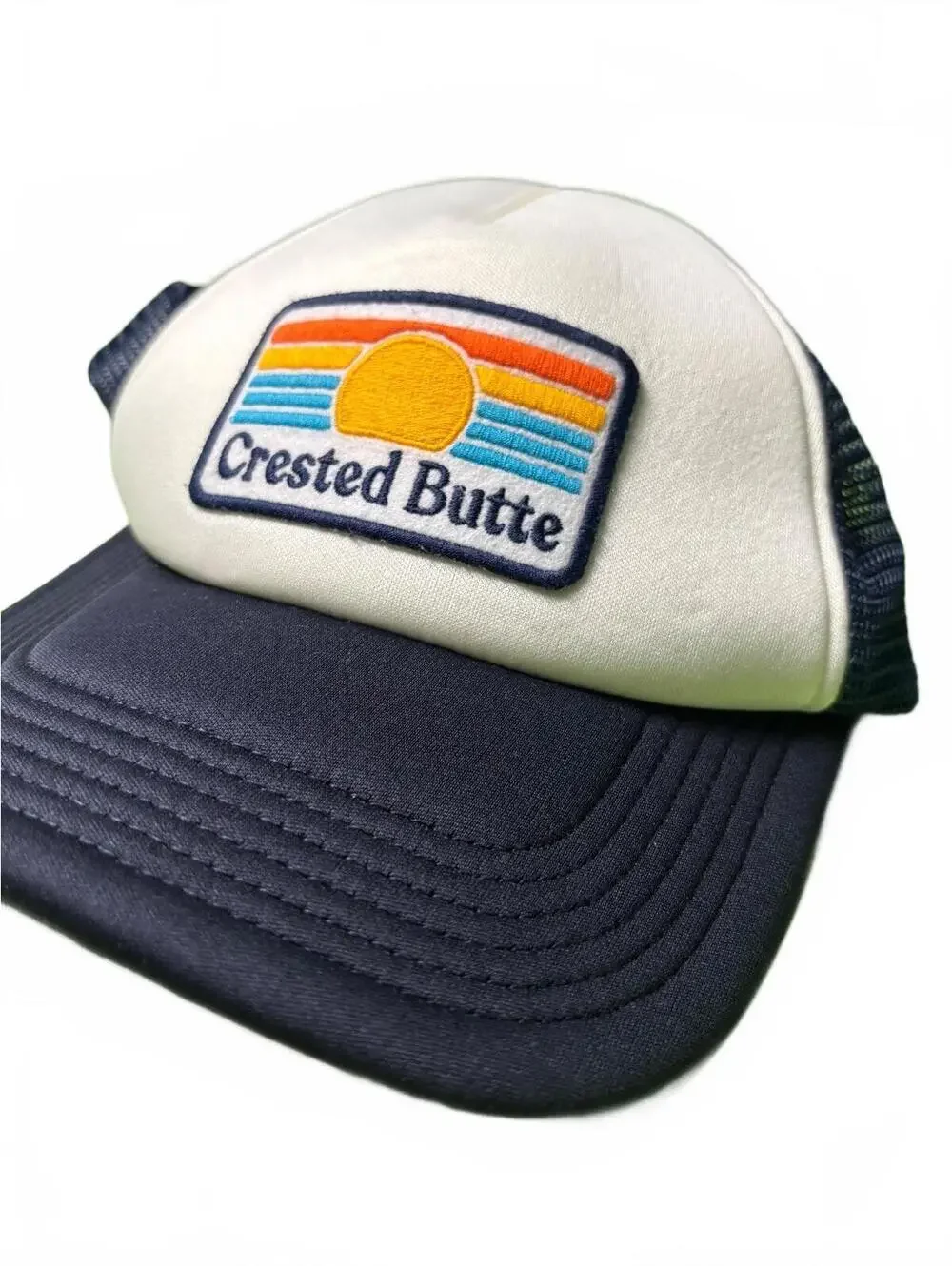 Legacy Crested Butte Trucker Hat - Navy and White